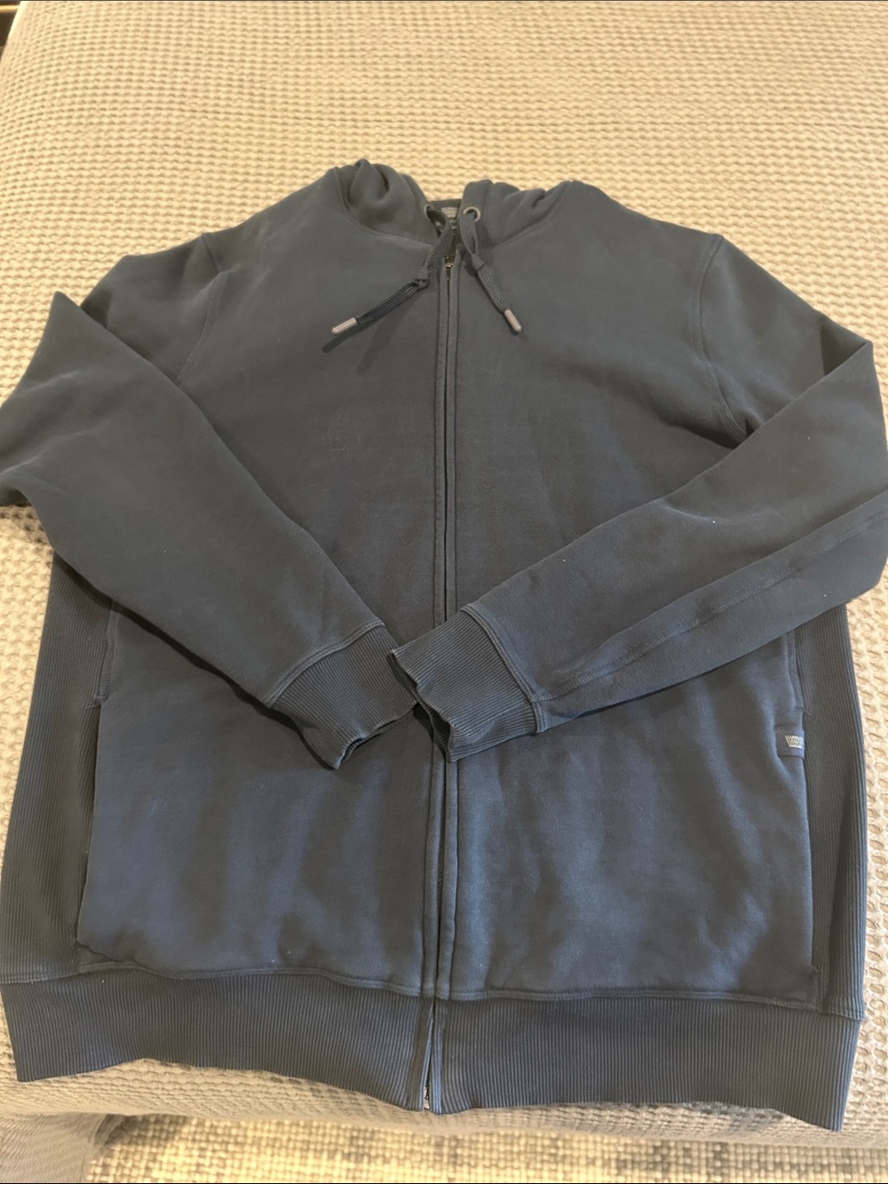 Mack Weldon Navy Full-Zip Hooded Sweater